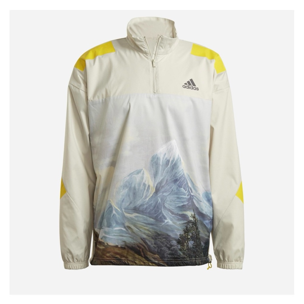 NWT Adidas Men's Sportswear Mountain Graphic Quarter-Zip Multi-sport Track Top